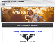 Tablet Screenshot of nighthawktrailersales.com